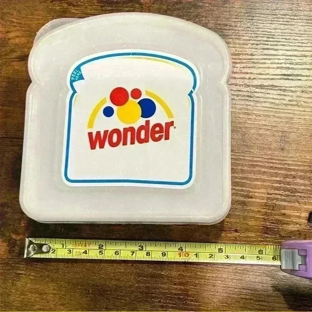 2006 Nostalgic Wonder Bread Plastic Sandwich Container Food Storage W Lid